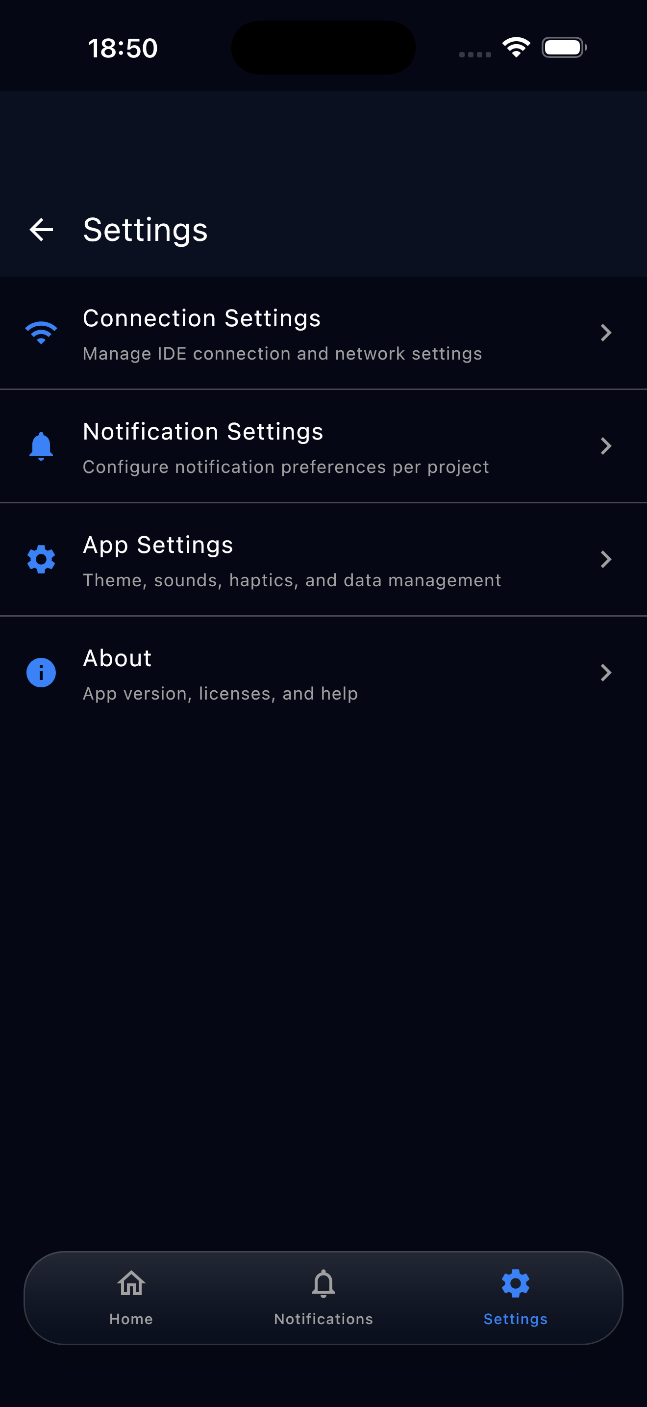 Mobile Settings